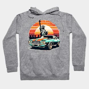 Camaro with Statue of Liberty Hoodie